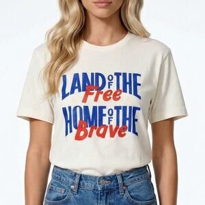 Tultex T Shirt Size Large Americana Graphic NWT Short Sleeve Tee